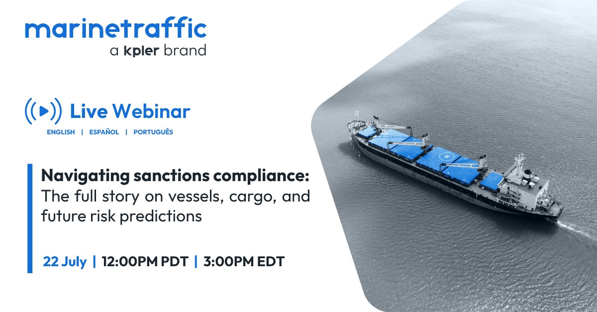 MarineTraffic's tweet image. Sanctions risks are evolving fast. Will you stay ahead?

Discover how to proactively manage sanctions exposure, reduce operational risks, and enhance decision-making. Key themes for discussion include:

✔️ How to detect and mitigate sanction-related risks using powerful…