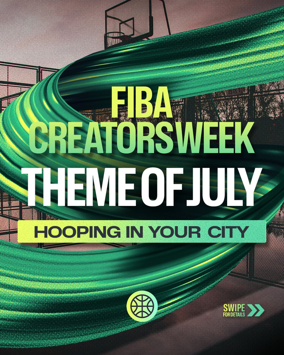 FIBA's tweet image. Welcome to FIBA Creators Week #2 - where art meets basketball! 🧑🎨 🏀
July’s Theme: Hooping in Your City 🌇
🔗 fiba.basketball/en/fiba-creato…
#FIBACreatorsWeek