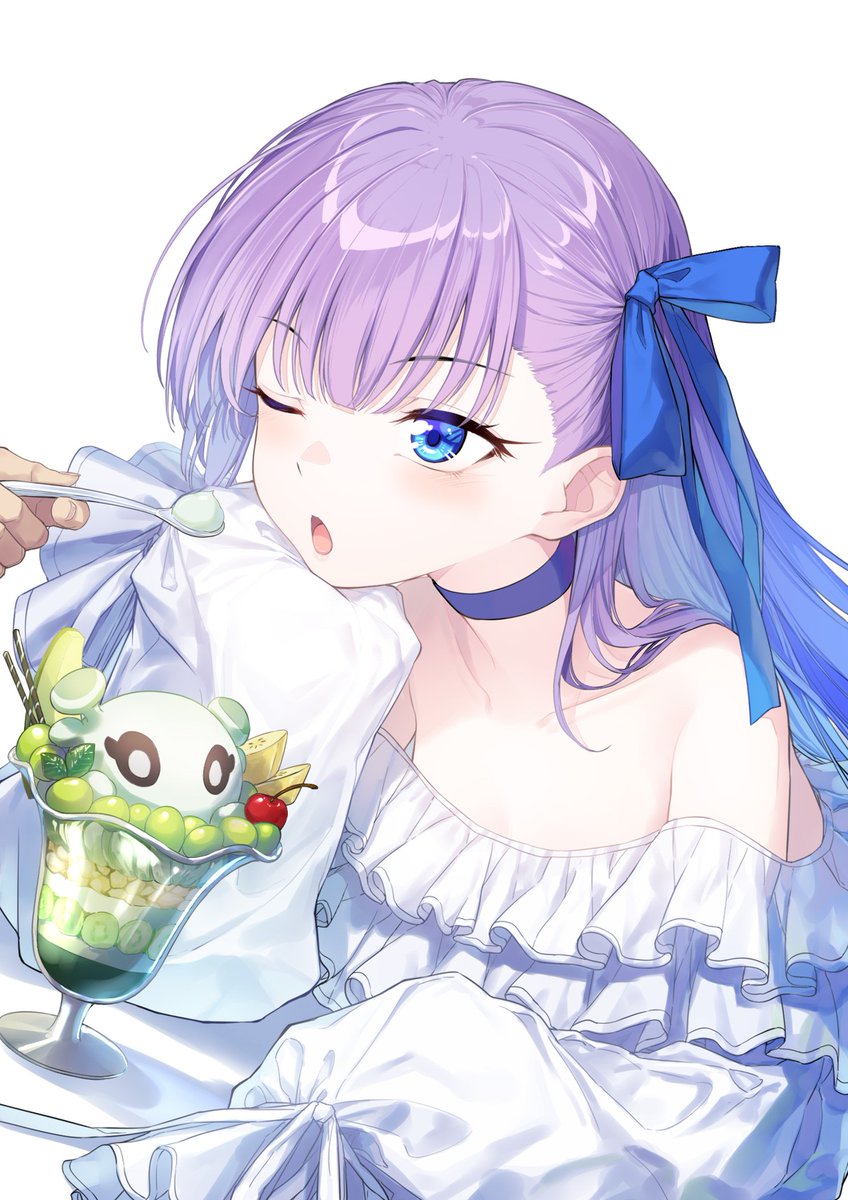 ฅ´ω`ฅ)🍧💙
#FGO #メルトリリス
#3連休はフォロワーが増えるらしい