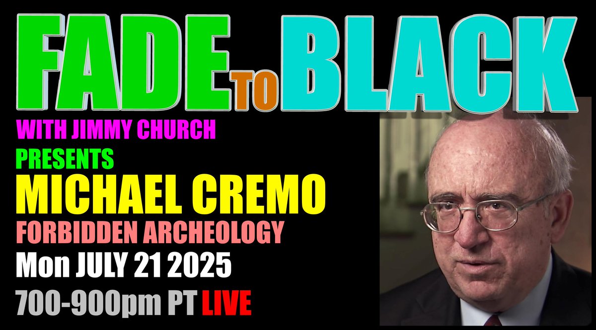 JChurchRadio's tweet image. This Week on FADE to BLACK:
Mon: Michael Cremo
Forbidden Archeology
Tues: Sir Blake Sinclair
The Sinclairs and UFOs
Wed: Rev Bill Bean
Warrior Exorcist and UFOs
Thur: Paul Rimmasch
Police and the Paranormal
#f2b #media #ufo #breakingufo
#disclosure #conspiracy #radio…