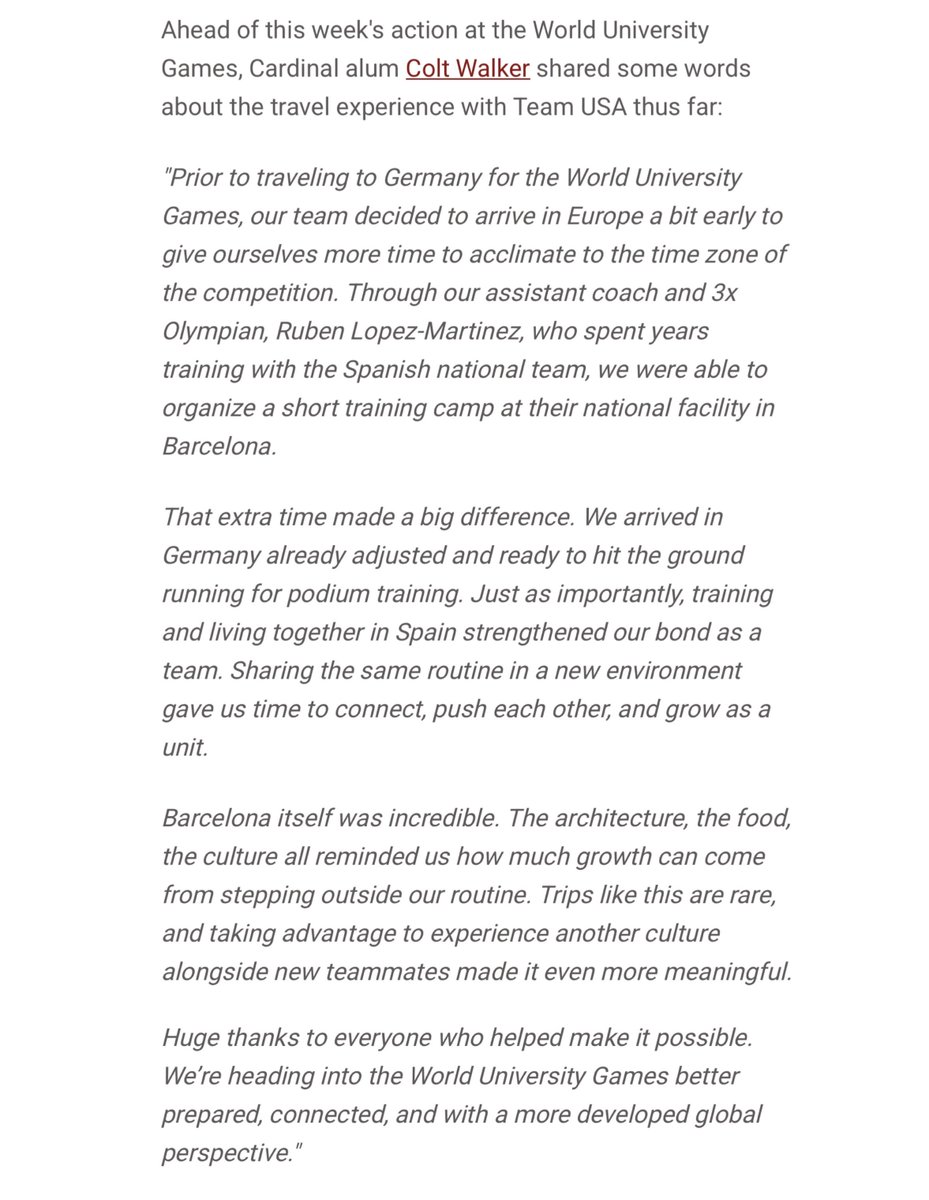 A great statement from Colt Walker about the U.S. Men’s preparation for the World University Games! ⤵️

We can’t wait to see them compete this week!