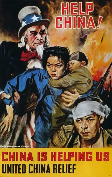 poxesfoxes's tweet image. American World War II poster by James Montgomery Flagg. -1944