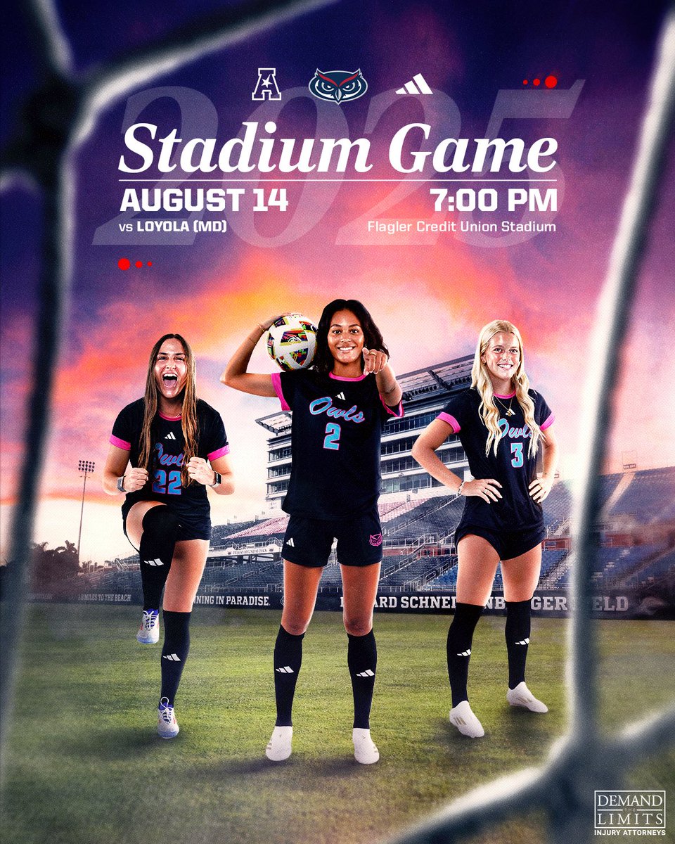 FAUWSoccer's tweet image. Mark your calendars 📆
Come out and watch us play under the lights at Flagler Credit Union Stadium ⚽️
Fans have a chance to win 🎟️ from Universal Studios
🗒️: bit.ly/40wkc1E
#WIP🏝️