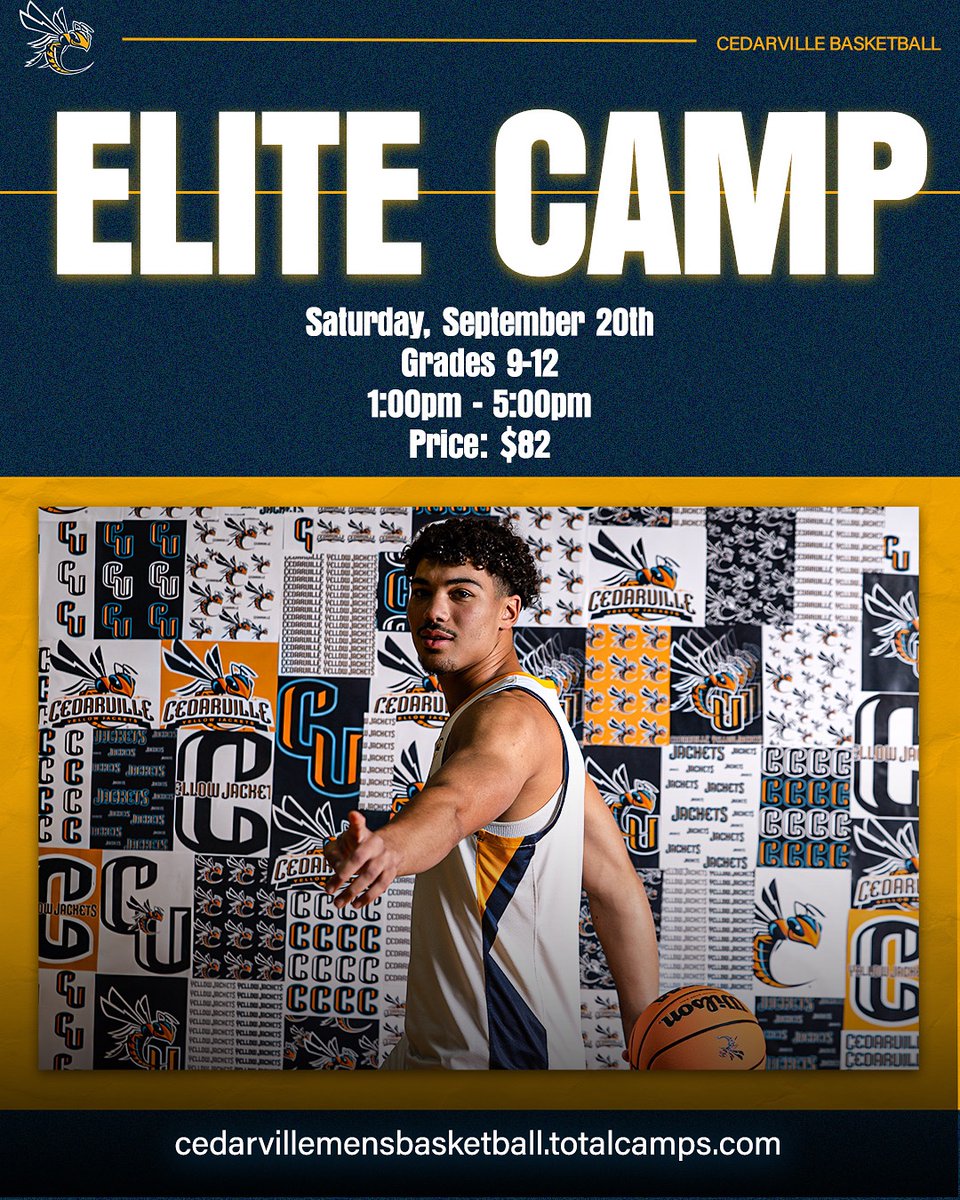 🚨FALL ELITE CAMP - REGISTER TODAY🚨

➡️September 20th

⌚️1:00pm - 5:00pm

*️⃣Grades 9-12

®️…darvillemensbasketball.totalcamps.com
