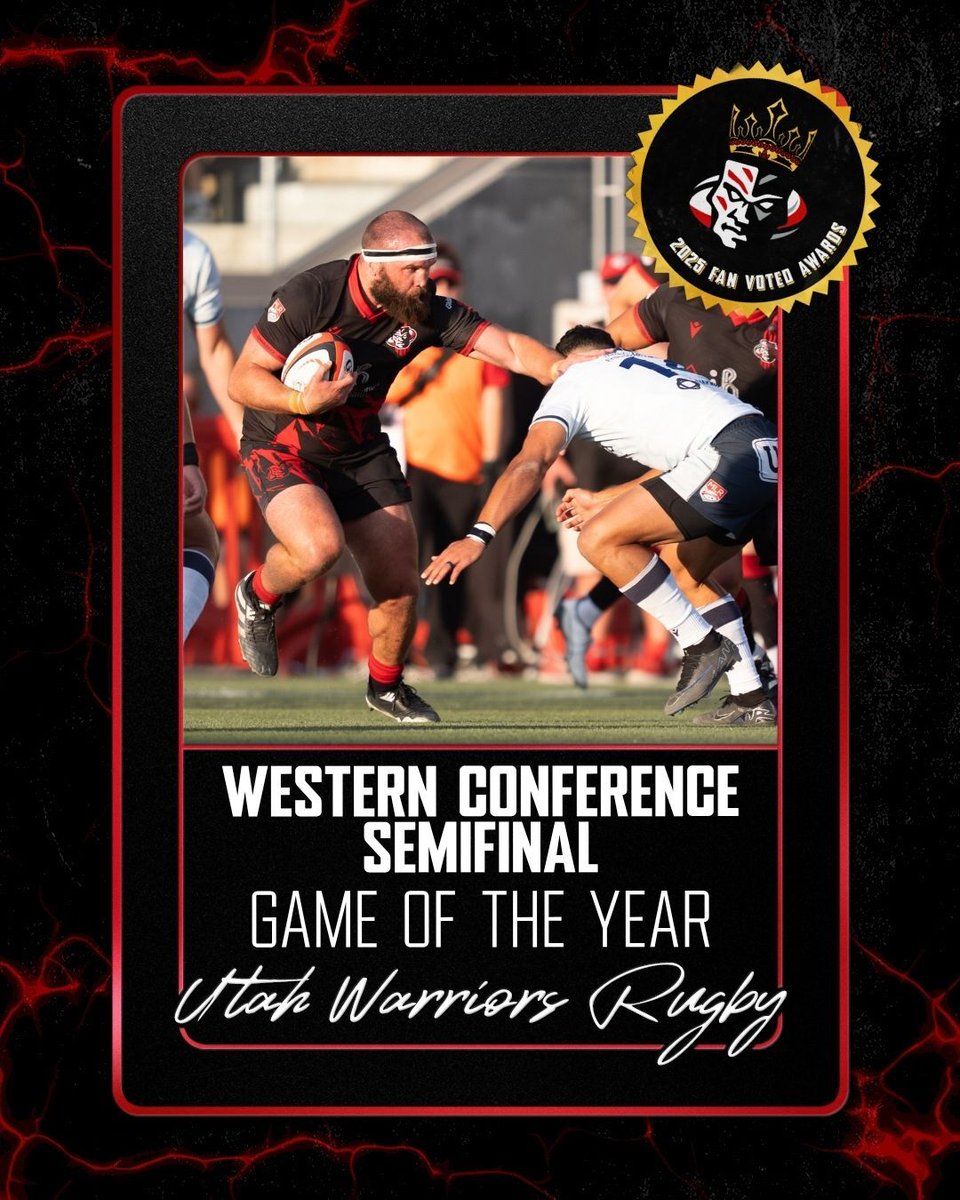 utwarriorsrugby's tweet image. FAN VOTED. WARRIOR NATION APPROVED. Huge congrats to our 2025 Fan Voted Award winners.
Thanks to every fan who voted and helped spotlight the stories that defined our season.
Already fizzing for 2026 and the epic moments still to come.
Lock in '26 Season Tickets: 801-477-7652