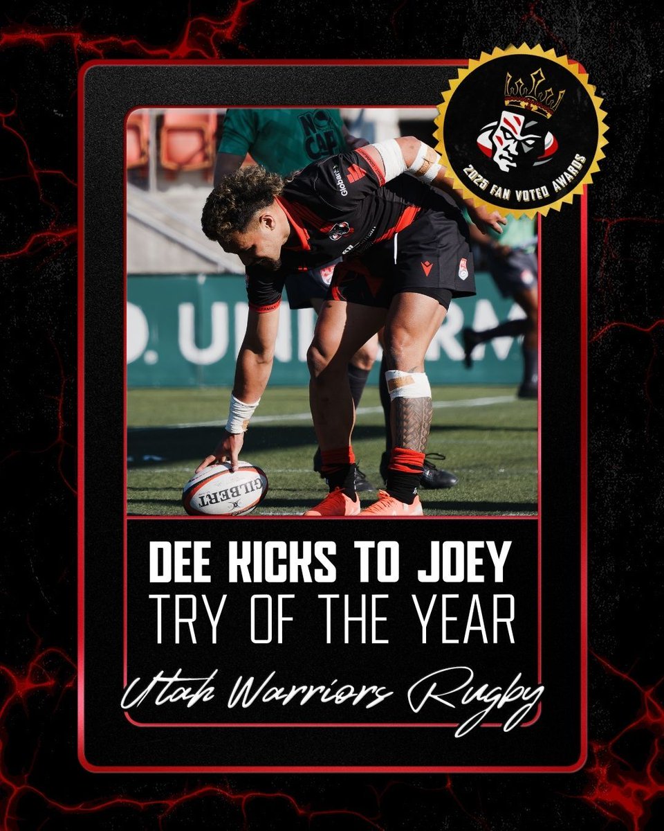 utwarriorsrugby's tweet image. FAN VOTED. WARRIOR NATION APPROVED. Huge congrats to our 2025 Fan Voted Award winners.
Thanks to every fan who voted and helped spotlight the stories that defined our season.
Already fizzing for 2026 and the epic moments still to come.
Lock in '26 Season Tickets: 801-477-7652