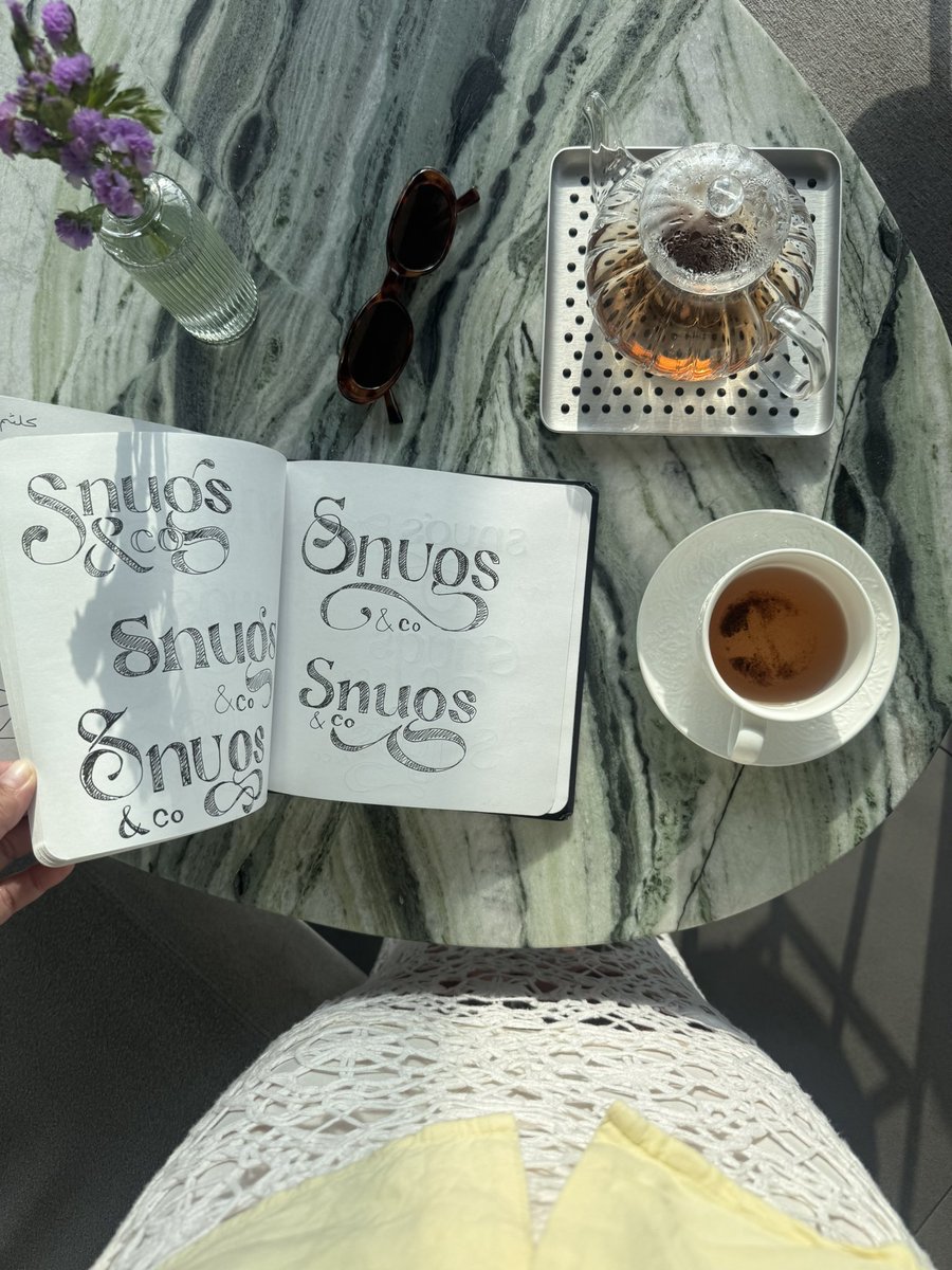 Royaldstudio's tweet image. Logo concept sketches for “Snugs &amp;amp; Co.”