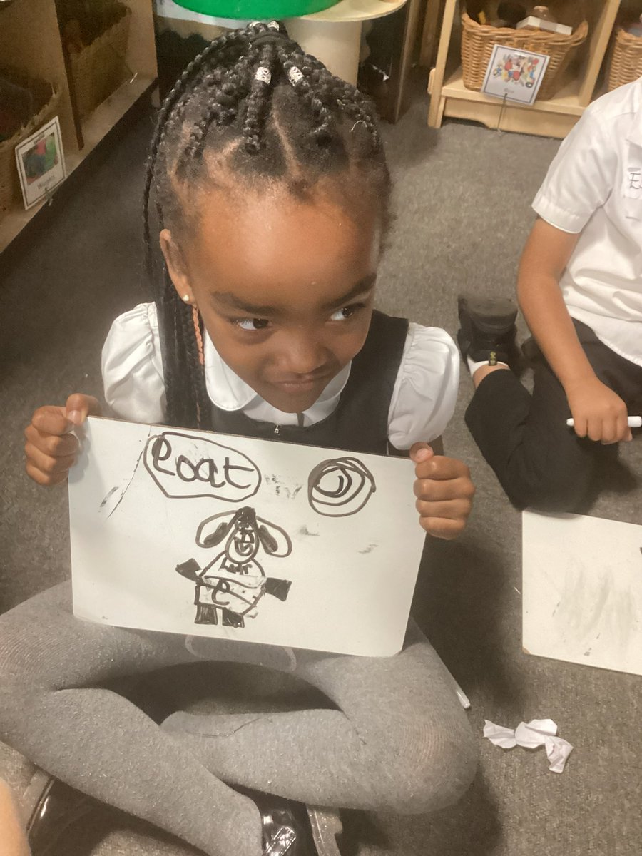 MrsGriffiths7's tweet image. When our copy of Suoer Goat Gitl arrived we just had to read it and then we decided to draw her! What do you think? @dapsdraws #eyfs #drawing #book #supergoatgirl