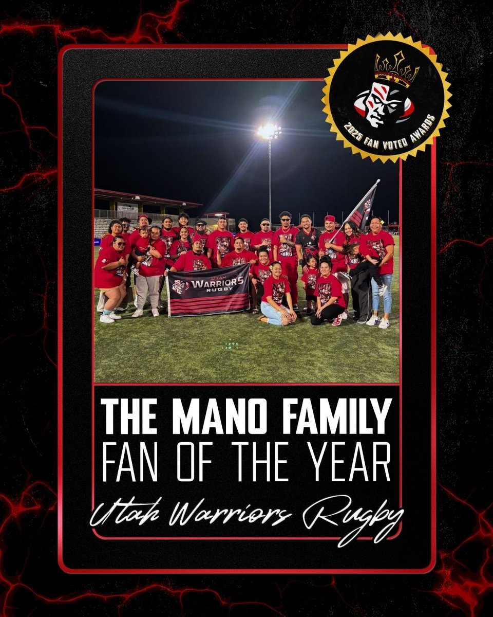 utwarriorsrugby's tweet image. FAN VOTED. WARRIOR NATION APPROVED. Huge congrats to our 2025 Fan Voted Award winners.
Thanks to every fan who voted and helped spotlight the stories that defined our season.
Already fizzing for 2026 and the epic moments still to come.
Lock in '26 Season Tickets: 801-477-7652