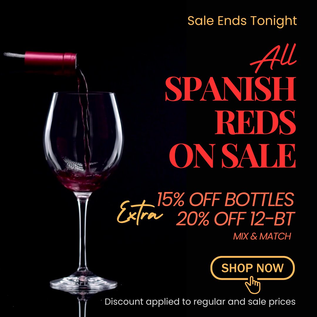 Spanish reds sale ends tonight! shop now 67wine.com/collections/al… #SpanishWine #RedWine #Tempranillo #Rioja
#Garnacha #WineLovers #WineTime
#WineSale #WineDeals #Upperwestside #nyc #winedeals
