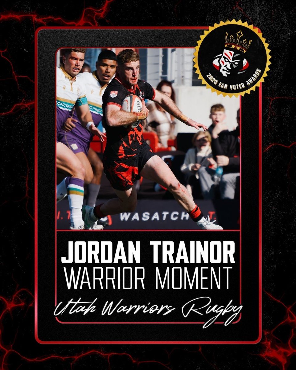 utwarriorsrugby's tweet image. FAN VOTED. WARRIOR NATION APPROVED. Huge congrats to our 2025 Fan Voted Award winners.
Thanks to every fan who voted and helped spotlight the stories that defined our season.
Already fizzing for 2026 and the epic moments still to come.
Lock in '26 Season Tickets: 801-477-7652