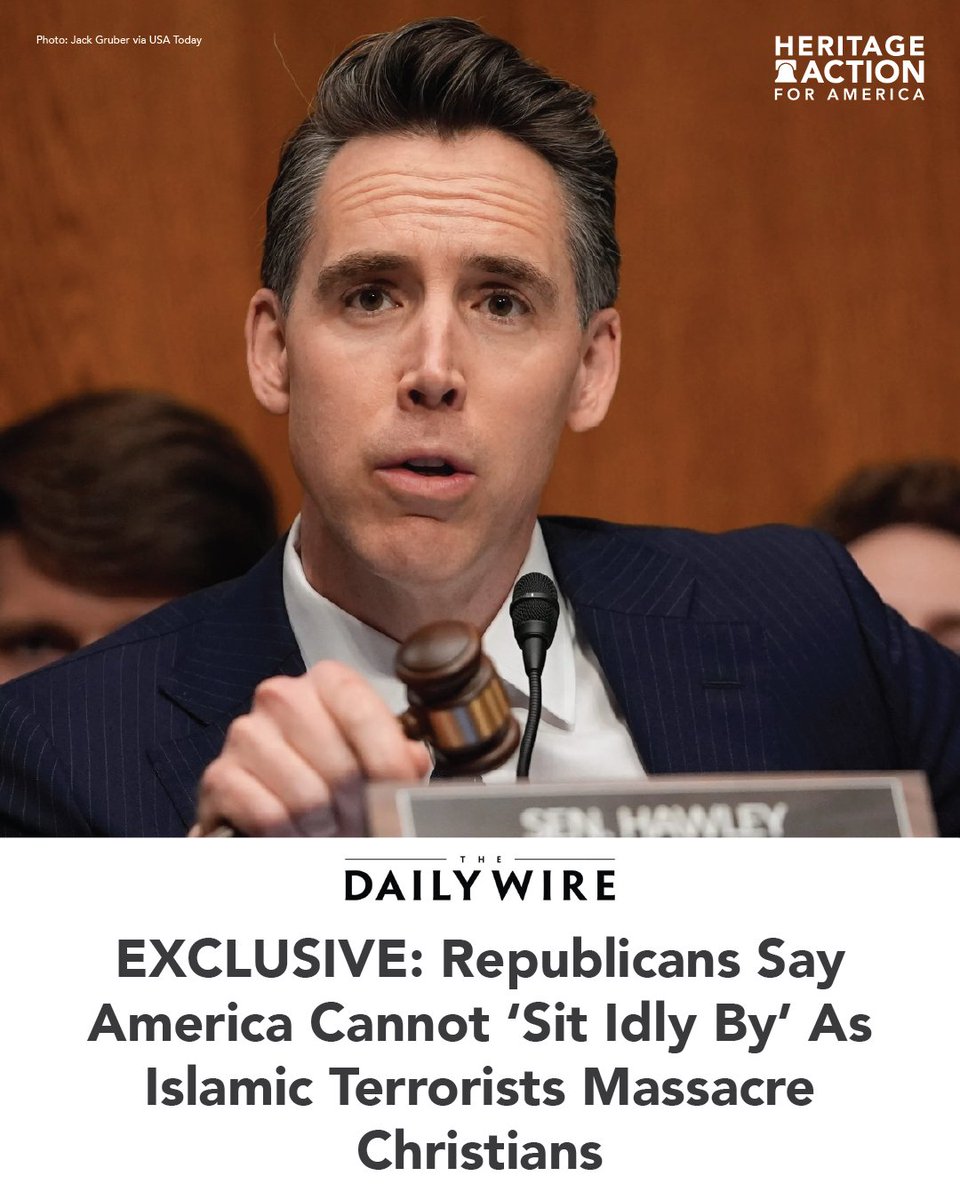 Heritage_Action's tweet image. Religious persecution is simply unacceptable. Lawmakers ought to condemn the violent crimes Christians are facing in the Middle East, and advance the protection of Christians around the world.
bit.ly/46Q3HBn