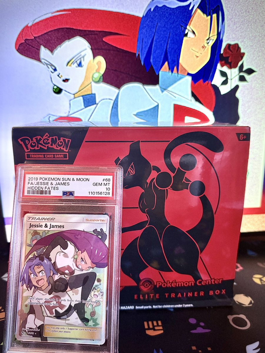 PokeTCGiveaways's tweet image. Win this Destined Rivals Pokemon Center ETB and PSA 10 Jessie & James from Hidden Fates.
✅ Repost and like
✅ Follow us and @TeamRareTCG
✅ Tag a mate who loves Pokemon
🗓 Winner drawn on 28th July
#PokemonTCG | #PokemonGiveaways