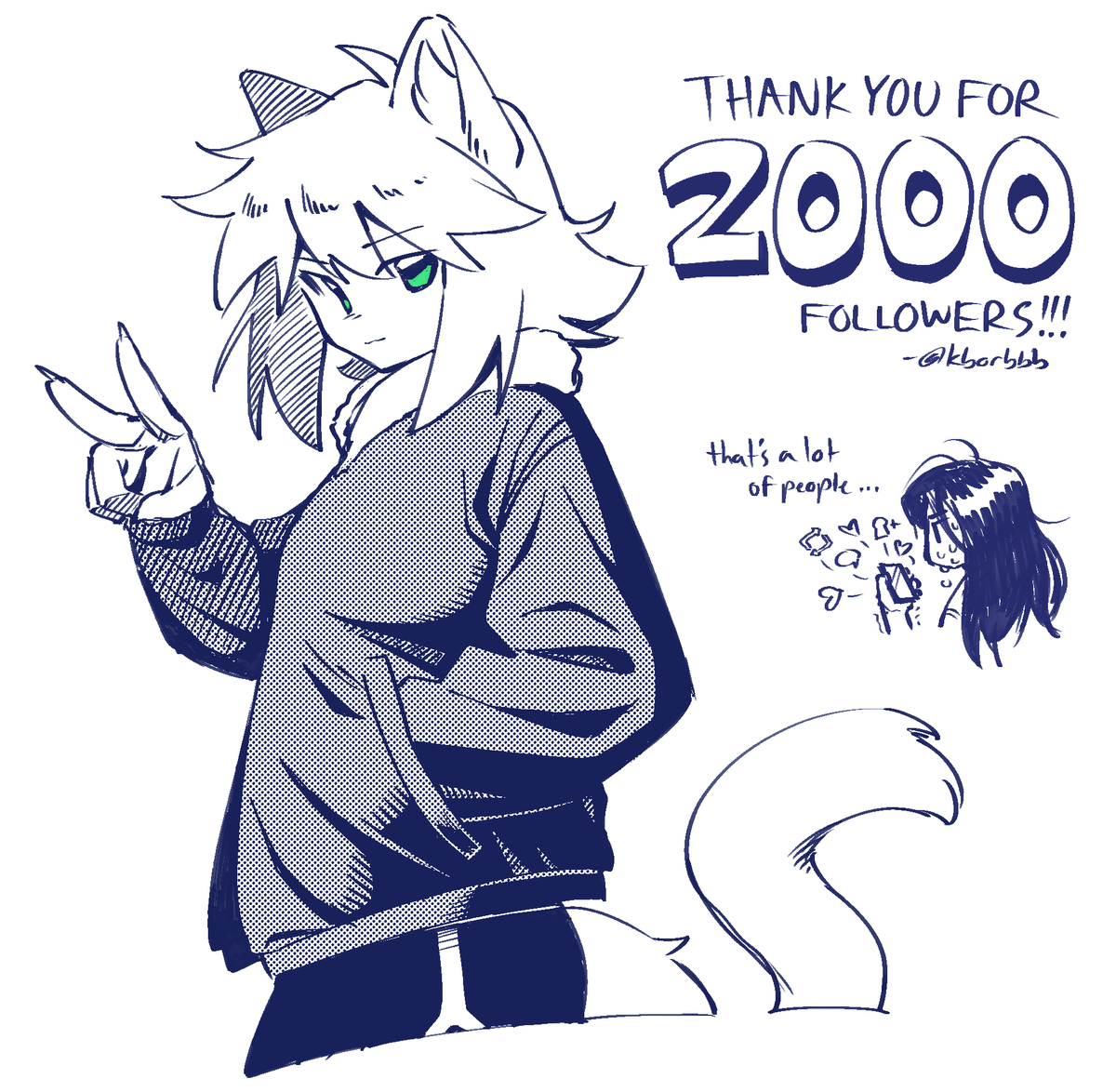 kborbbb's tweet photo. i noticed this yesterday but tysm for 2k!!!! :D 
to tell you truth i really want to hold another raffle for hitting the milestone but i have my plate pretty much full until next month... hopefully ill be able to do something for you guys soon though :] https://t.co/PoiUn12cME