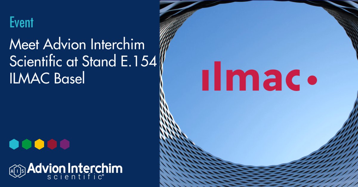 📢 Meet <a href="/InterchimAdvion/">Advion Interchim Scientific® - Europe</a> at <a href="/ILMAC_Basel/">Ilmac</a> – September 16–18! 🇨🇭
Join us at Stand E.154 (Hall 1) to discover our instruments and consumables for analysis, evaporation, and purification.
Get your free one-day ticket: ticket.ilmac.ch/MCH/1156-shop/…