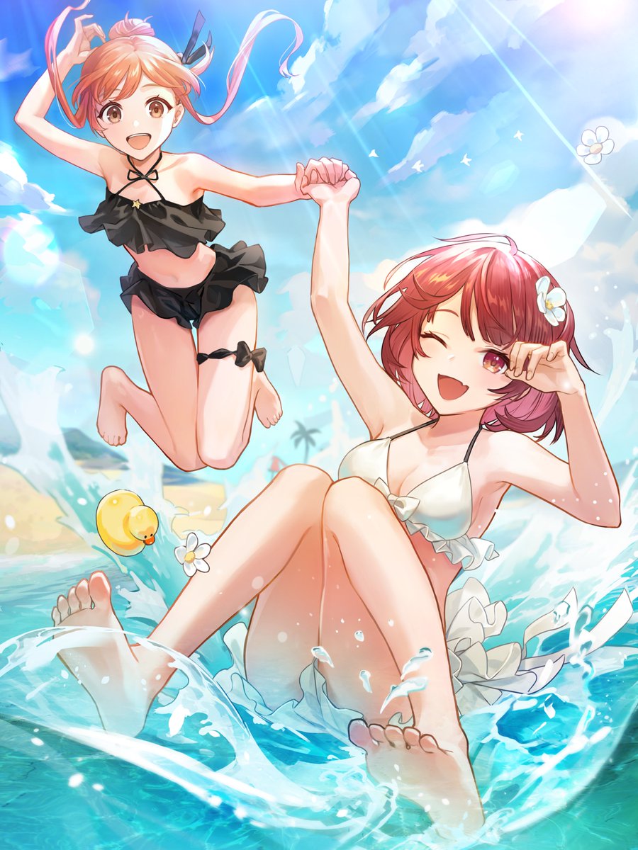 KoeiTecmoUS's tweet image. #AtelierResRW
Today is #MarineDay!
Check out this cute illustration of Sophie and Wilbell having a blast at the beach.
Marine Day, also known as Ocean Day/Sea Day, is a public holiday in Japan, during which people take a beach trip or participate in ocean-related festivities.…