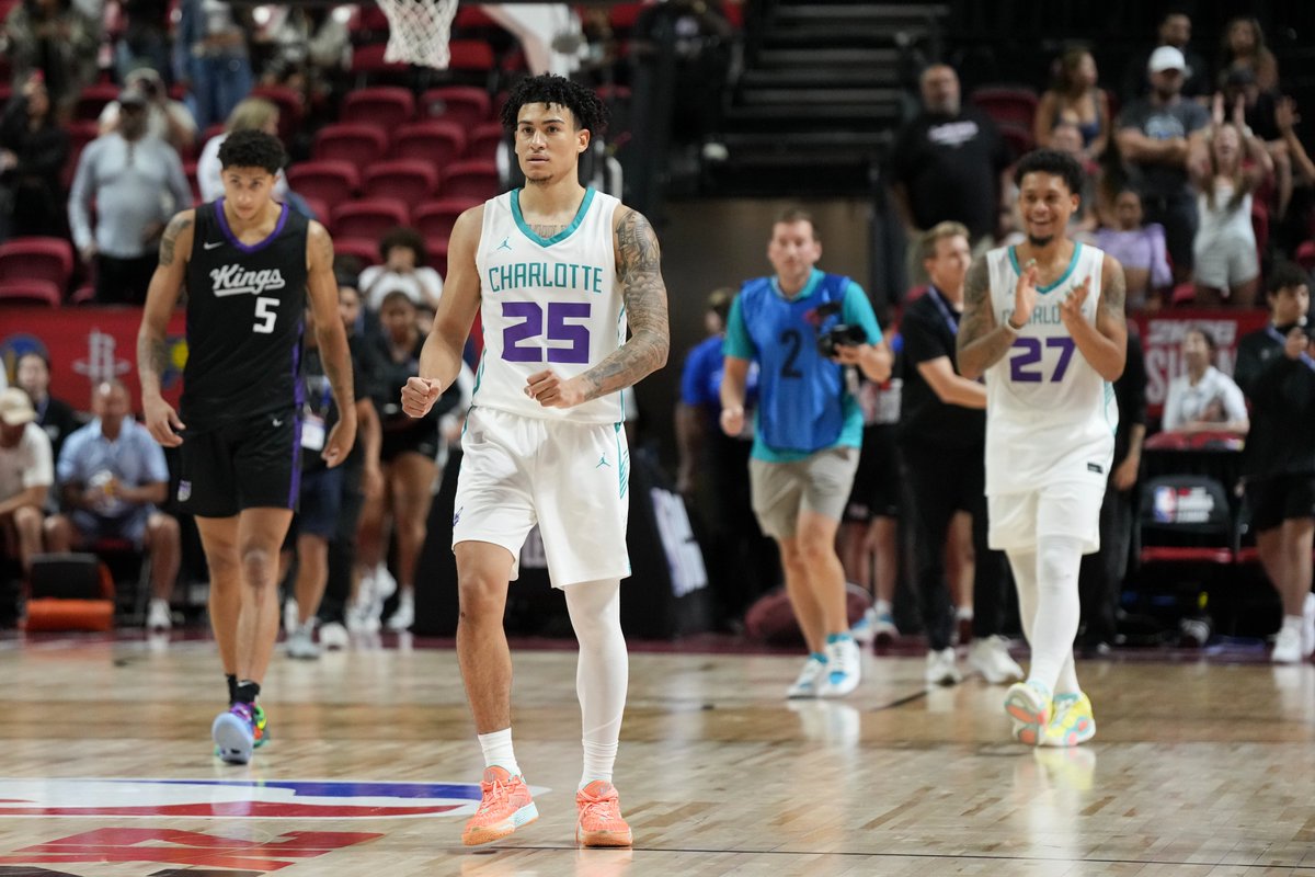NBA's tweet image. HORNETS FEND OFF KINGS TO WIN FIRST SUMMER LEAGUE TITLE
Two undefeated teams entered Sunday’s NBA 2K26 Summer League Championship Game – the Kings going for an unprecedented third Summer League title and the Hornets seeking their first – but only one would finish that way.
With…