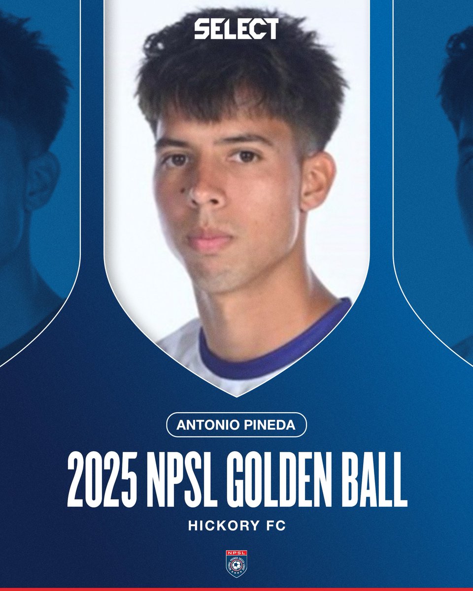 NPSLSoccer's tweet image. Congratulations to the @select_america 2025 #NPSL Golden Ball winner, Antonio Pineda of @HickoryFC!