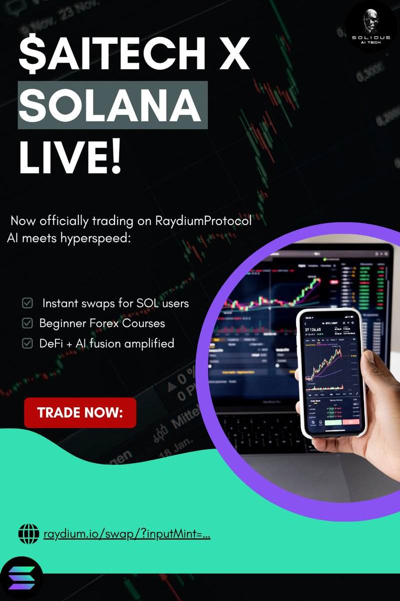 Garboutt_XO's tweet image. $AITECH x SOLANA LIVE!
⚡️ Now officially trading on @RaydiumProtocol
AI meets hyperspeed:
• Instant swaps for SOL users
• Deep liquidity unleashed
• DeFi + AI fusion amplified
TRADE NOW: raydium.io/swap/?inputMin……

@AITECHio #Solana #DeFi #AITECH