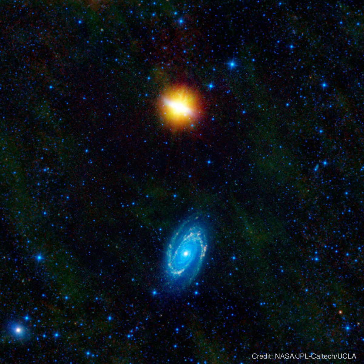 NASAUniverse's tweet image. We can’t clean up your messy desktop, but we can provide a bit of beauty from the universe to act as a backdrop for it! We’ve created a batch of digital wallpapers featuring galaxies that are getting a little too close to each other.
Grab yours here: go.nasa.gov/4nZfzY3