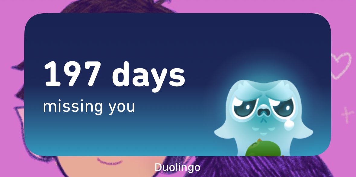 Condifiction's tweet image. Got a crazy duolingo streak going