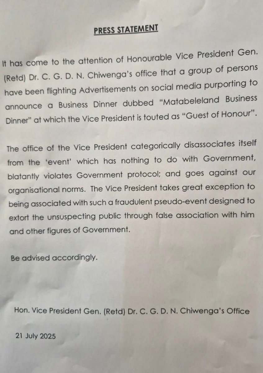 HStvNews's tweet image. They is a movement in @ZANUPF_Official as positioning happens ahead of 2027 party congress. In the meantime Mutsvangwa appears to have won against Kudakwashe Tagwirei accused of trying to use money to try and buy influence into the party.