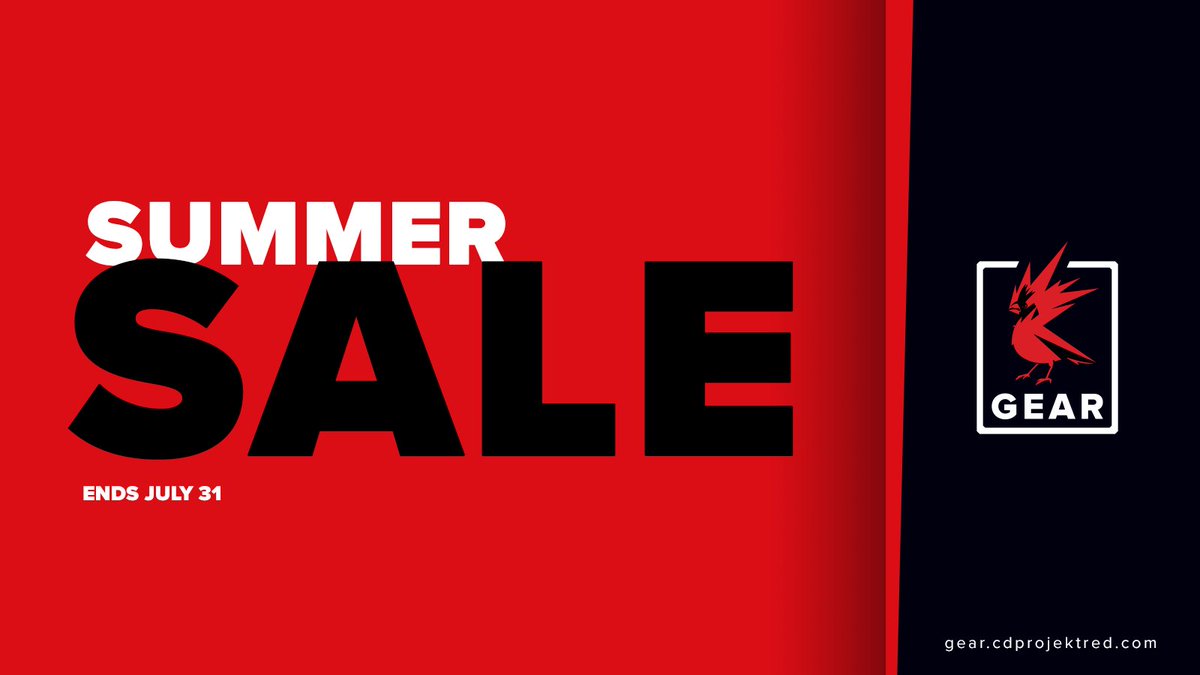 CDPRGear's tweet image. Don&apos;t miss out on our Summer Sale event! Get up to 60% off select items!

gear.cdprojektred.com