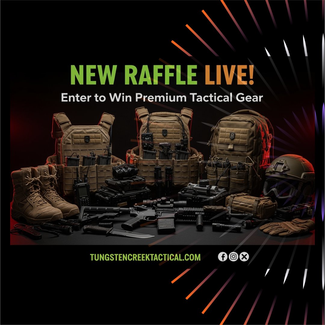 🎉 WINNER ANNOUNCEMENT! 🎉

Big congratulations to Dan S. - He's won our latest tactical gear raffle! His premium gear package is on the way.

🚀 FRESH RAFFLE LAUNCH! 🚀
Our next Tactical Gear Giveaway is now LIVE! Entry Period: Today through August 4th. Ready to win? Entry is