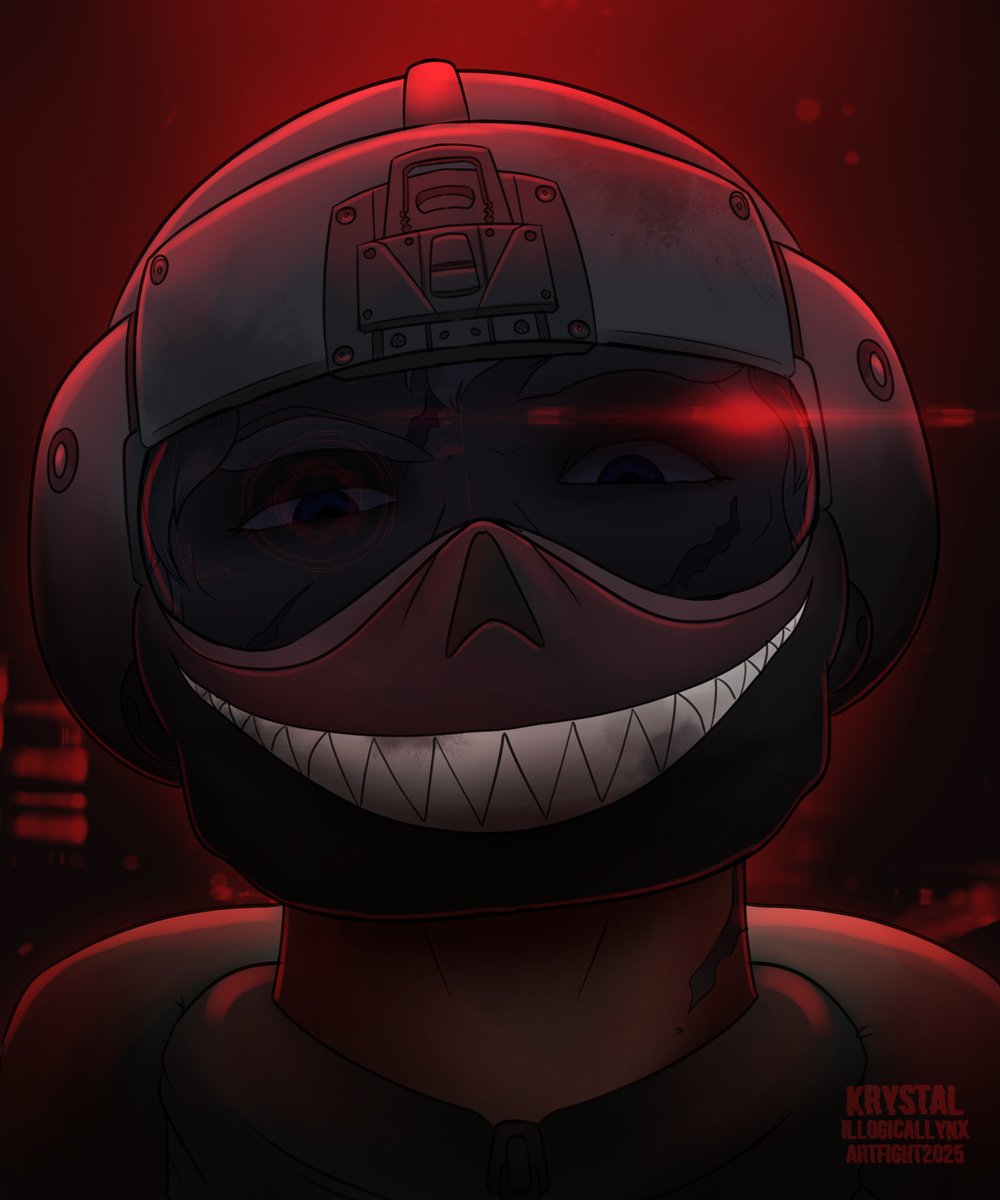 AberrantLynxMk2's tweet image. Revenge for @Tophatedfox56 on #Artfight2025 of her human chopper pilot, Krystal :D