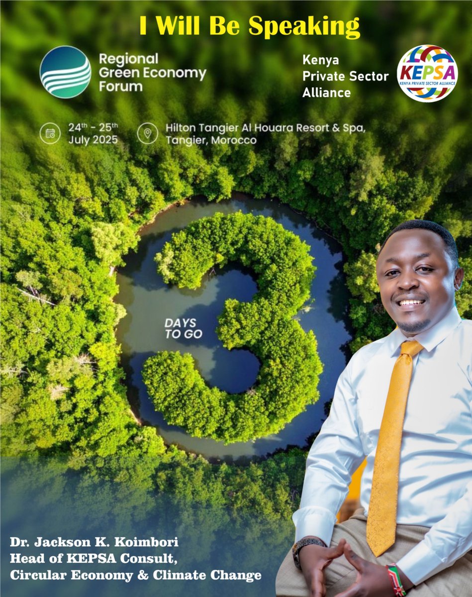 At <a href="/KEPSA_KENYA/">KEPSA KENYA</a>  we believe the private sector has a pivotal role in driving sustainable finance, green growth &amp; resilience across the continent

My Presentation <a href="/RGEForum/">Regional Green Economy Forum</a>: The Role of the Private Sector in Sustainable Finance &amp; Investment: Aligning with Env Regulations in Africa