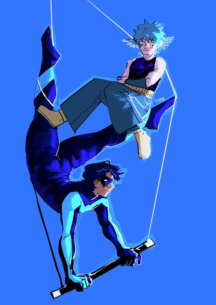 forrest13_'s tweet image. Living my best whimsy life by drawing my self incert with my fav
#dickgrayson