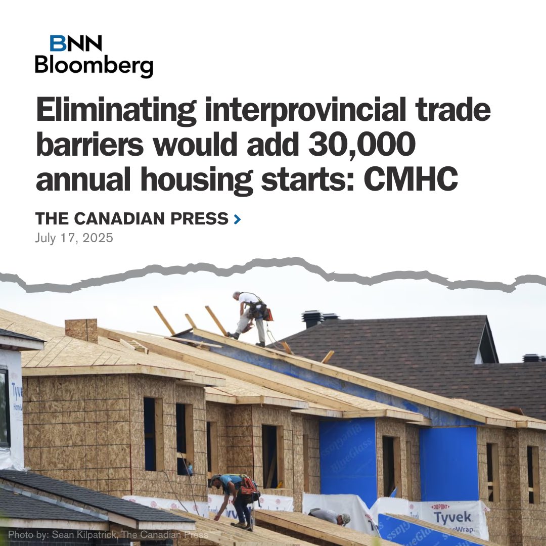 gregorrobertson's tweet image. Moving forward means moving together. Whether it’s getting Quebec aluminum and steel to Alberta builders or British Columbia timber to Ontario construction sites, #TeamCanada is breaking down barriers to get goods moving, and homes built faster.
🔗 bnnbloomberg.ca/business/2025/…