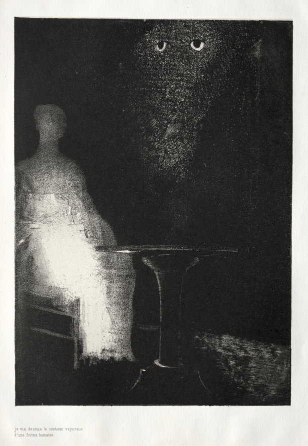 redonart's tweet image. La Maison hantée: I Saw the Vaporous Outline of a Human Woman #artbots #redon