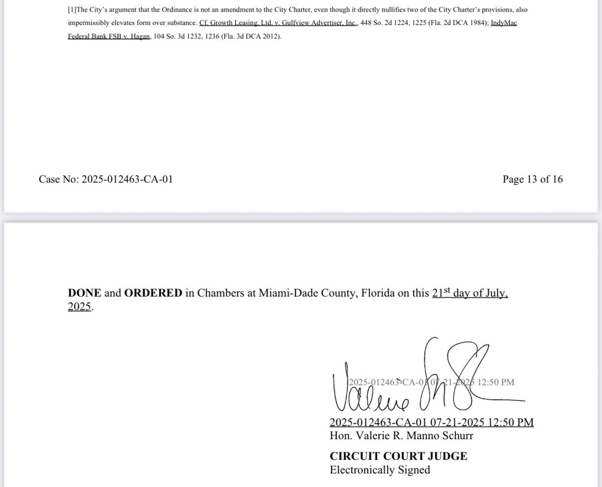 CBoomerVazquez's tweet image. "While we respectfully disagree with the trial court’s decision, we are confident in the strength of our case and remain optimistic about the outcome on appeal." -@CityofMiami Office of the City Attorney #NOTICEOFAPPEAL #Miami #Elections Background: youtube.com/watch?v=u1KJxA…