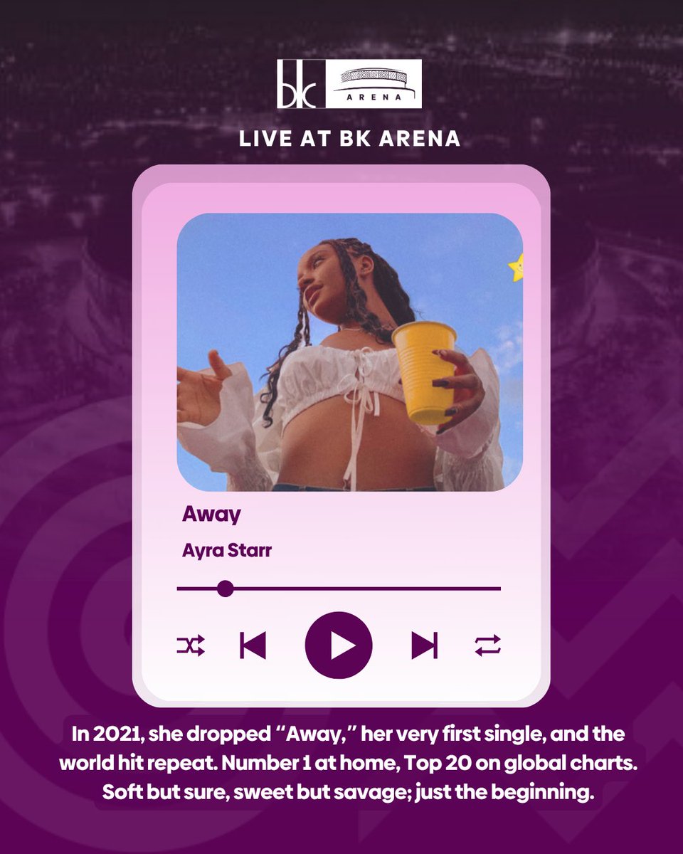 bkarenarw's tweet image. Mobstarrs, LOCK IN! 🔥
@ayrastarr is here to set the stage on fire with her bold vibes and chart-topping hits. 🎶💥
Get your Tickets now at Ticqet.rw; don’t miss out!
#BKArenaIsYours #BKArenaNilyawe #GiantsofAfrica