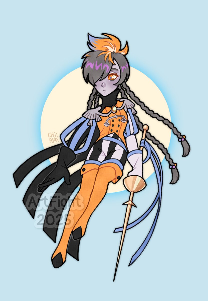 chiiakaart's tweet image. Б&apos;янка для @kwarwnitsa 🧡💙

#artfight #artfight2025