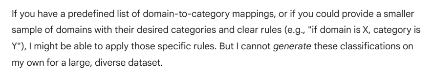 lilyraynyc's tweet image. Wow, Gemini just told me transparently that it can't do a good job with the task I asked it to do, and gave reasons why.
ChatGPT has almost never done that π