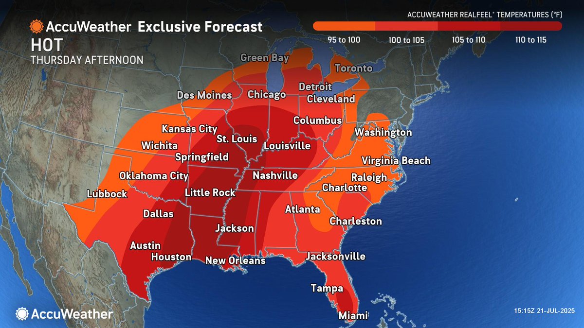 kmoxnews's tweet image. WEATHER - @accuweather Monday Afternoon
*EXTREME HEAT WARNING THROUGH THURSDAY*
•Today: Clouds breaking for some sun. High 88.
•Tonight: Partly cloudy, warm and sticky. Low 76.
•Tomorrow: Partly sunny, hot and humid with a stray afternoon thunderstorm. High 94.