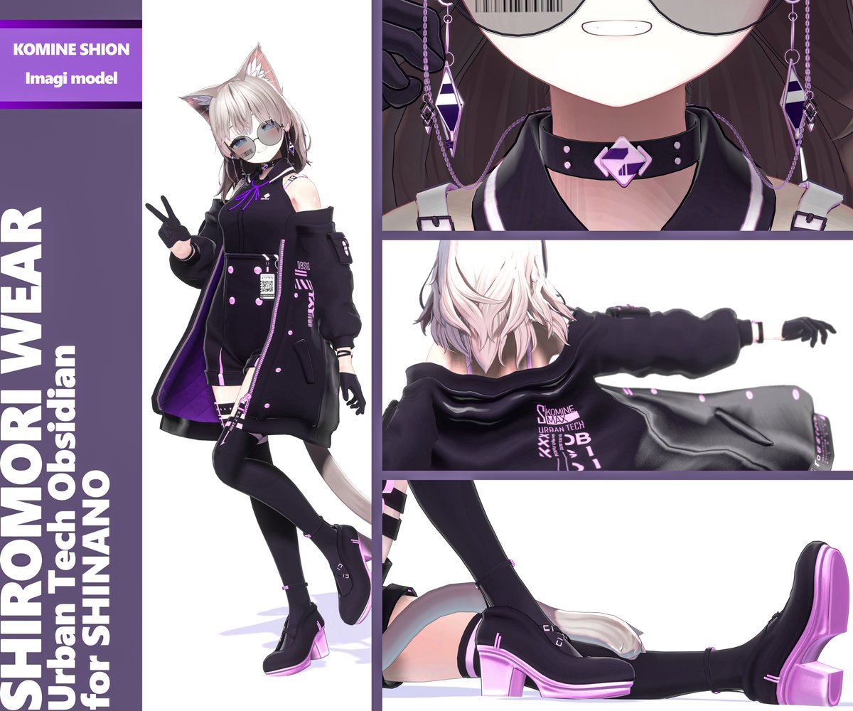 maa_vrc's tweet image. 大人気配信者でありVket公認配信者でもある 小峰紫苑 様をイメージして改変させていただきました。
#てーとくへの報告書 #SiromoriWorks #VRChat
