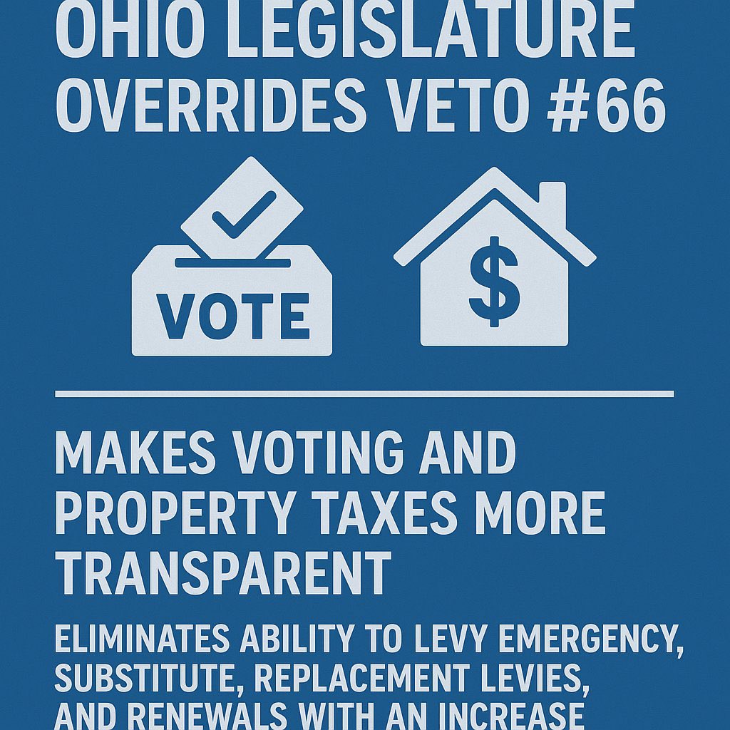 OHPoliticalNews's tweet image. One and only one property tax veto was overridden…not good!