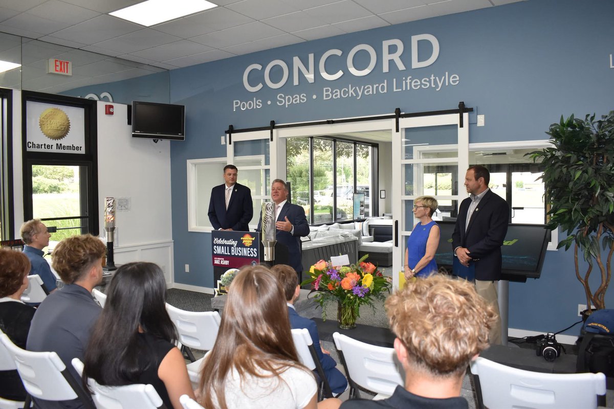 MCCoyCountyExec's tweet image. For over 50 years, Concord Pools and Spas has established itself as the premier pool installer in the area. Today I presented the owner, Jon Foshee, with a proclamation to celebrate their induction into the New York State Historic Business Preservation Registry. I want to thank…
