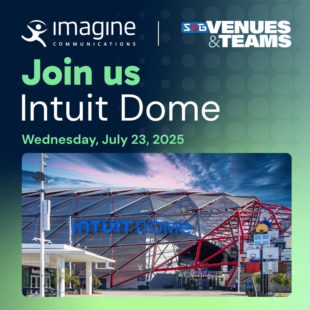 Imagine Comms (@imagine_comms) on Twitter photo Not long until the <a href="/sportsvideo/">Sports Video Group</a> Venue & Teams Summit in LA! If you're attending, don’t forget to join us alongside <a href="/GrassValleyLive/">Grass Valley</a>, <a href="/KeyCodeMedia/">Key Code Media</a>, <a href="/RIEDELnet/">RIEDELCommunications</a> and the <a href="/Pacers/">Indiana Pacers</a> at 2:25 pm as we explore what’s new inside the control room.
📆 July 23
👉 myimagine.tech/4maLzXv Not long until the <a href="/sportsvideo/">Sports Video Group</a> Venue & Teams Summit in LA! If you're attending, don’t forget to join us alongside <a href="/GrassValleyLive/">Grass Valley</a>, <a href="/KeyCodeMedia/">Key Code Media</a>, <a href="/RIEDELnet/">RIEDELCommunications</a> and the <a href="/Pacers/">Indiana Pacers</a> at 2:25 pm as we explore what’s new inside the control room.
📆 July 23
👉 myimagine.tech/4maLzXv