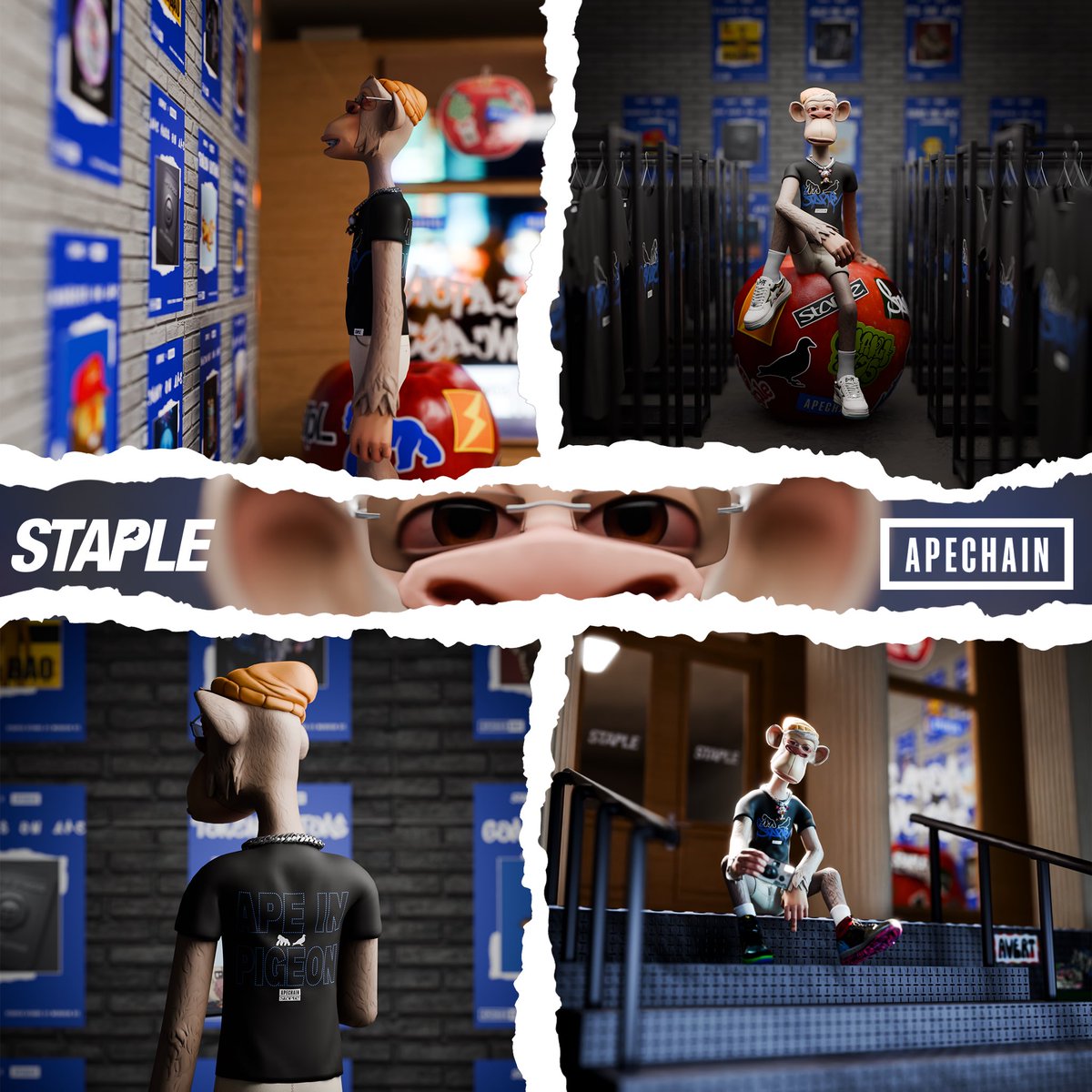 It started as a club. Now it's the culture. 🦍🐦

APECHAIN x STAPLE