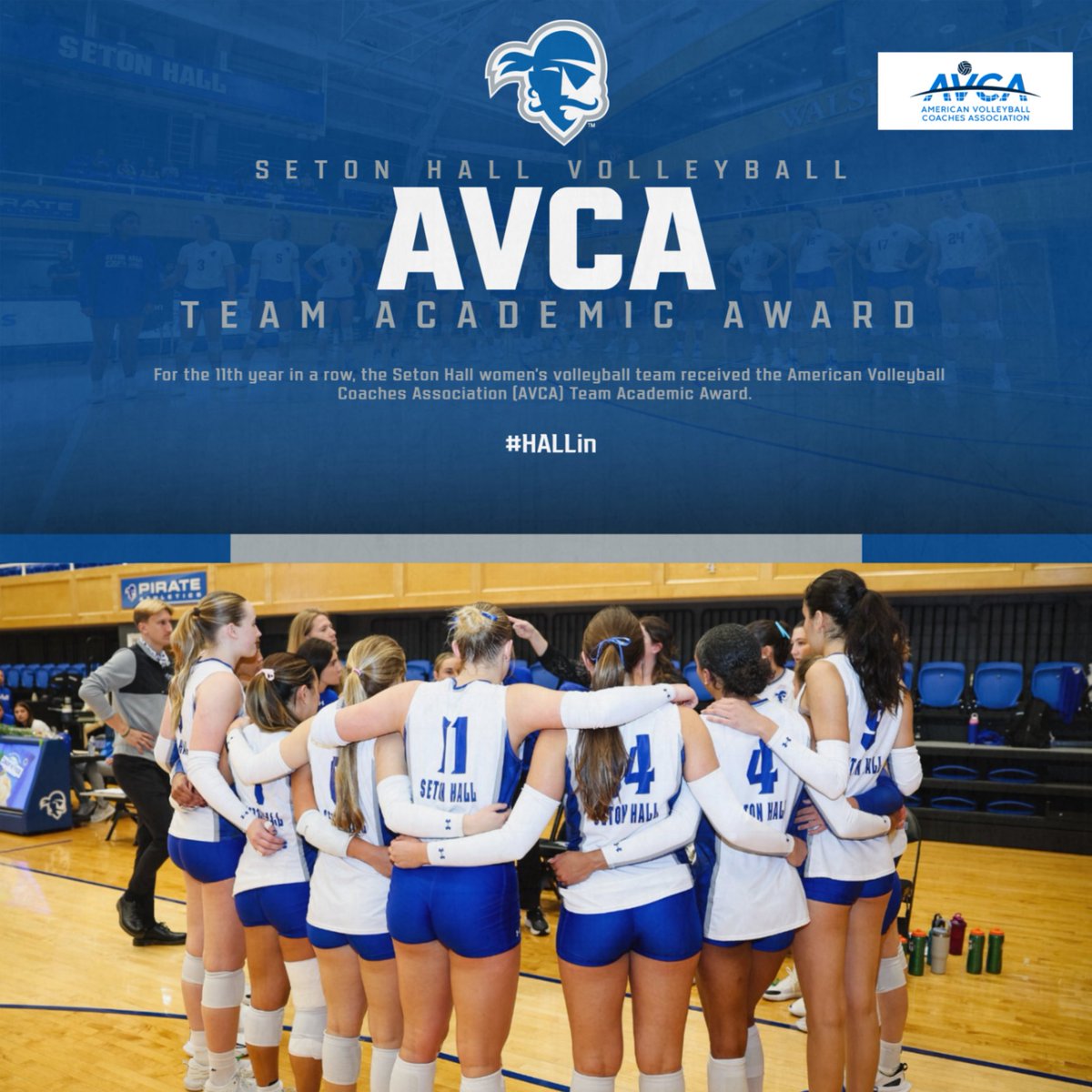 SHUVolley's tweet image. Congratulations to our Pirates on receiving the AVCA Team Academic Award for an 1️⃣1️⃣th year in a row!!
#HALLin 🏐🏴☠️📚