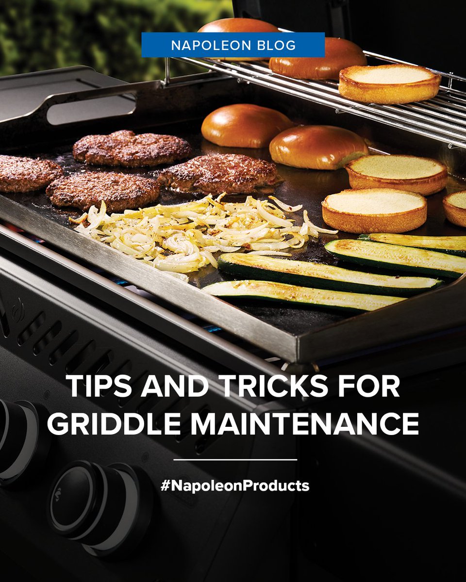 NapoleonProduct's tweet image. Looking to keep your griddle in great shape? Here's some tips and tricks for maintaining your stainless steel griddle. 🔥 #NapoleonProducts #Griddle #TipsandTricks