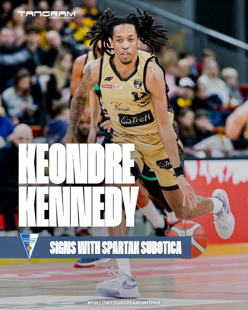 TangramSports's tweet image. 𝗞𝗘𝗢𝗡𝗗𝗥𝗘 𝗞𝗘𝗡𝗡𝗘𝗗𝗬 signs with @kkspartak and is heading to Serbia 🇷🇸 to compete in @ABA_League and @BasketballCL 

Good luck, @Ktwice00 🫵🏽 !

#TangramSports
#FollowYourDreamsWithUs