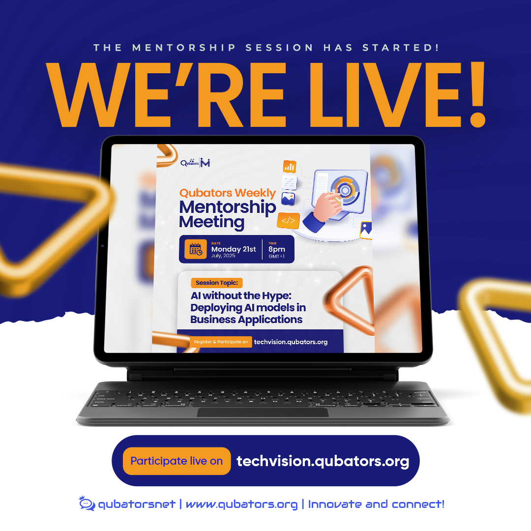 Qubatorsnet's tweet photo. WE ARE LIVE 
Participate on https://t.co/3dyaweZUKi 

#qubatorsnetwork #mentorshiprogram #technology #loveworld #Web3AI #artificialintellegence #BusinessOwners https://t.co/bCEBE1GHMh