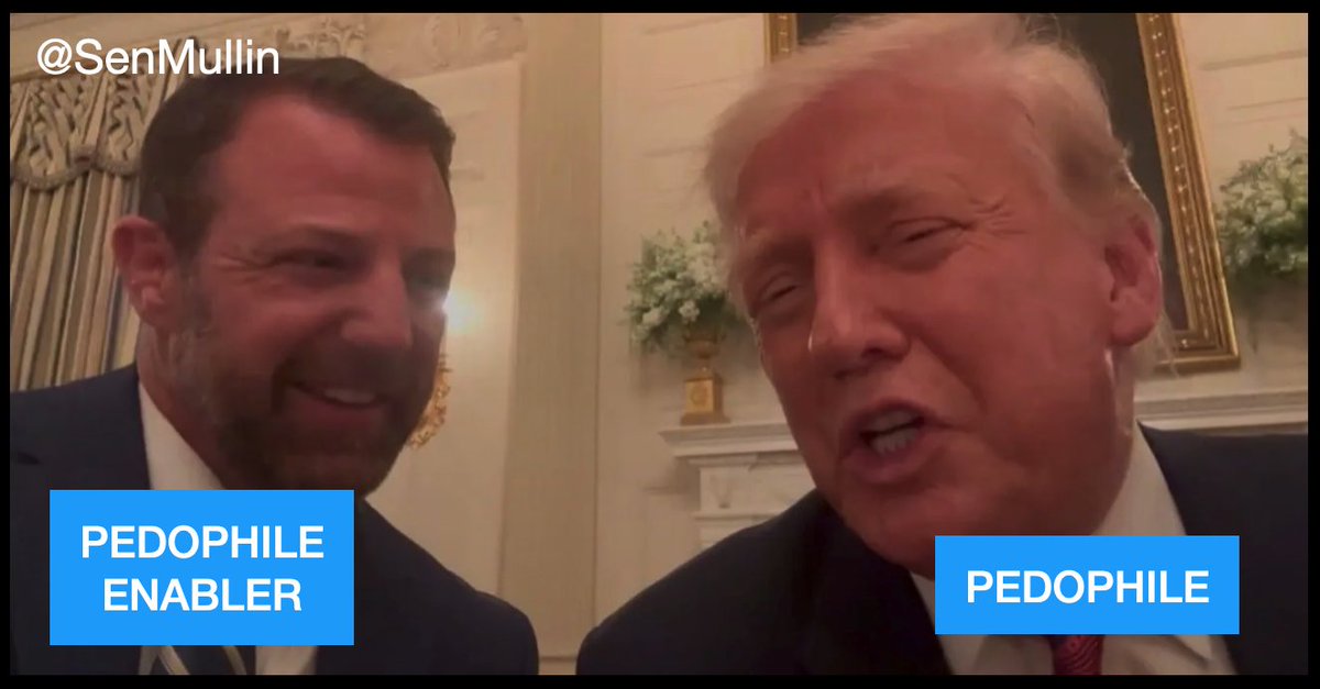 <a href="/SenMullin/">Markwayne Mullin</a> Rings hollow from a #PEDOPHILE enabler.