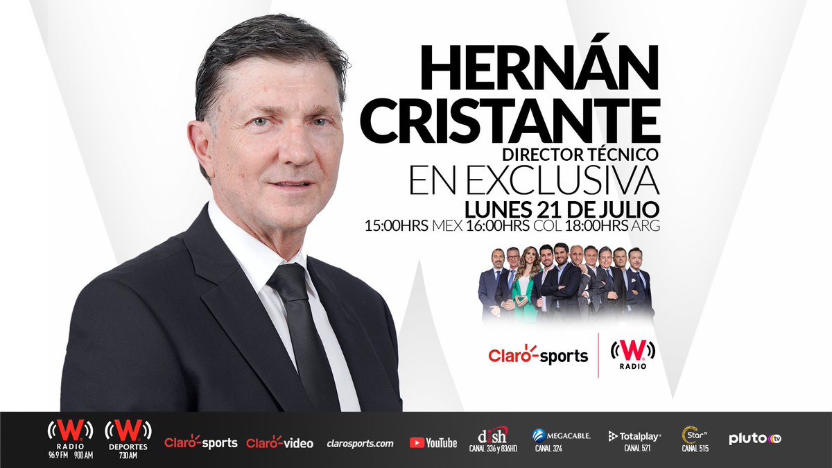 Claro Sports (@clarosports) on Twitter photo ¡INVITADO DE LUJO!🔥🎙️
Hernán Cristante nos acompaña en #ClaroSportsEnW para charlas sobre el nuevo título del <a href="/TolucaFC/">Toluca FC</a>, que derrotó al América y se coronó Campeón de Campeones este fin de semana🗣️
📻96.9FM y 730AM
📺336 Dish
📲MENSAJES al 55-54-02-2844
💻 ¡INVITADO DE LUJO!🔥🎙️
Hernán Cristante nos acompaña en #ClaroSportsEnW para charlas sobre el nuevo título del <a href="/TolucaFC/">Toluca FC</a>, que derrotó al América y se coronó Campeón de Campeones este fin de semana🗣️
📻96.9FM y 730AM
📺336 Dish
📲MENSAJES al 55-54-02-2844
💻