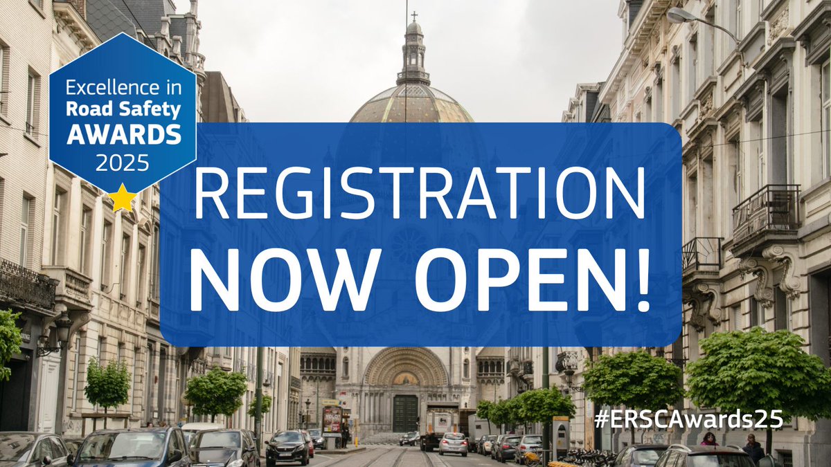 ERSCharter's tweet image. 🚦 Want to learn from Europe’s top road safety projects?
Register now to attend the ERSC Excellence in Road Safety Awards 2025!
Network, exchange ideas & leave inspired.
📍 Brussels, 16 October
🔗 ow.ly/40ML50WsTrI
#ERSCAwards25